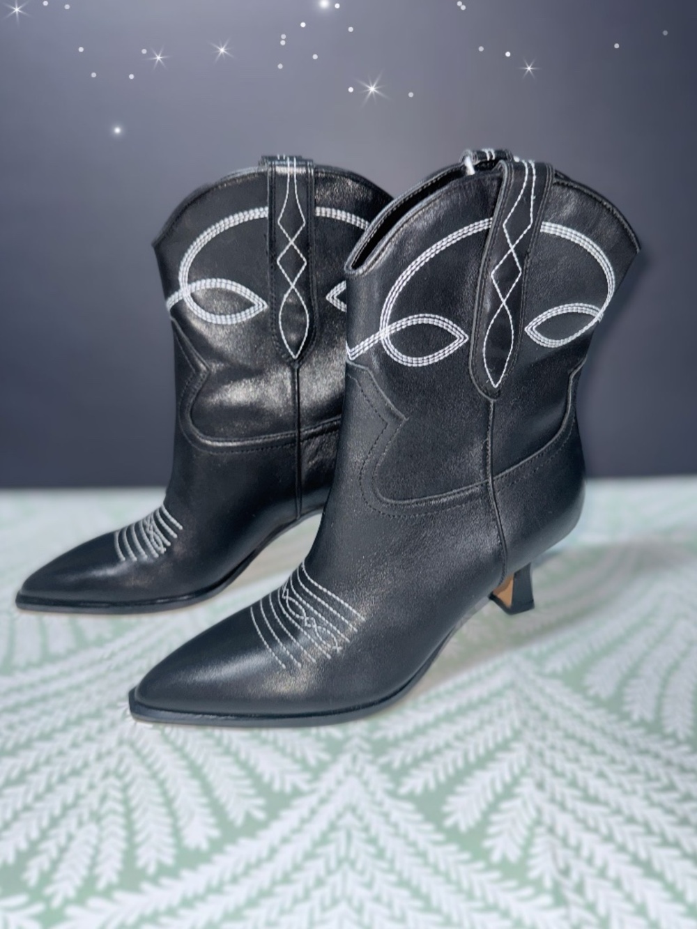 Dolce Vita Angel Pointed Toe Western Boots Women's Black Size US 6.5